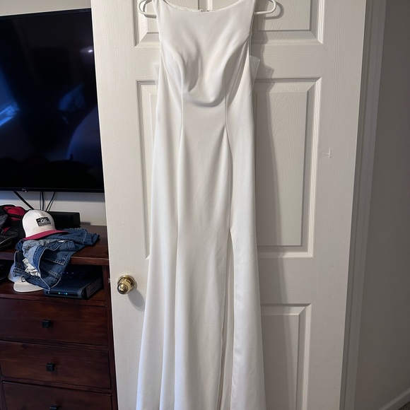 Azazie bridal dress, mesh cutout size 6 - Picture 3 of 15